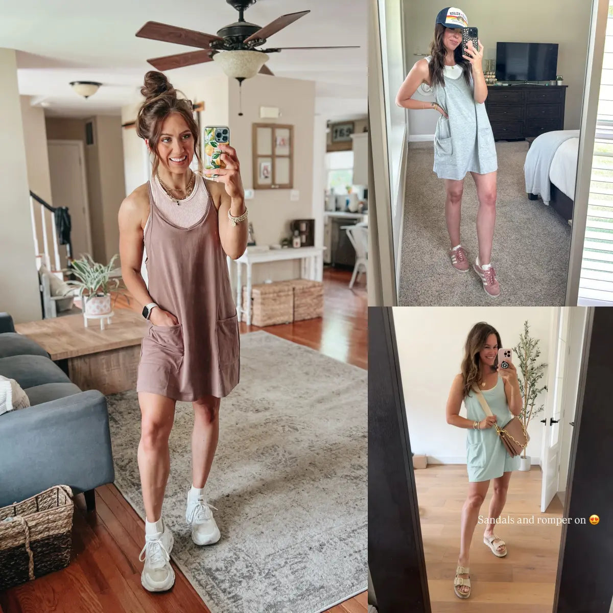 Athletic Mini Dress with Built-In Shorts & Pockets