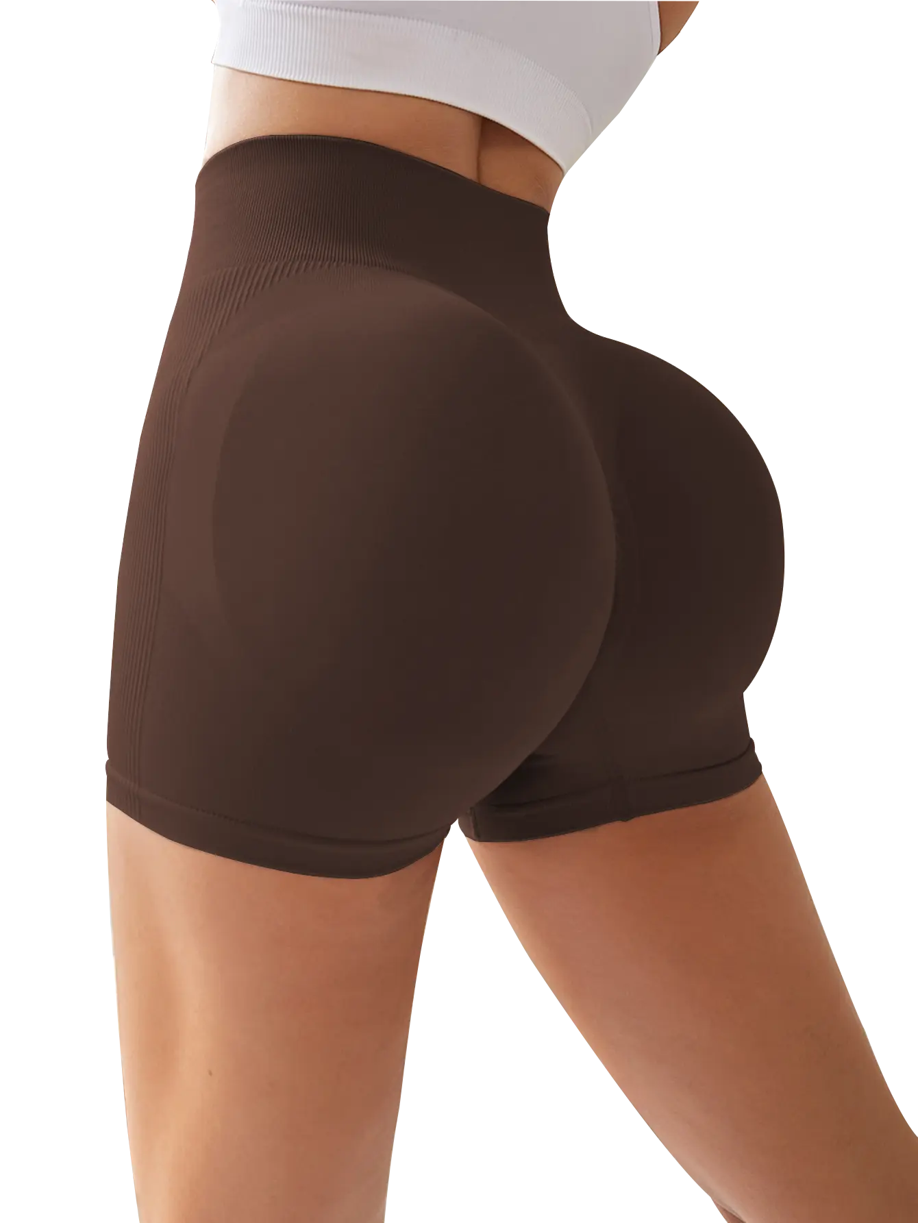 4-Pieces High Waist Tummy Control Side-Ribbed Butt-Lifting Seamless Shorts