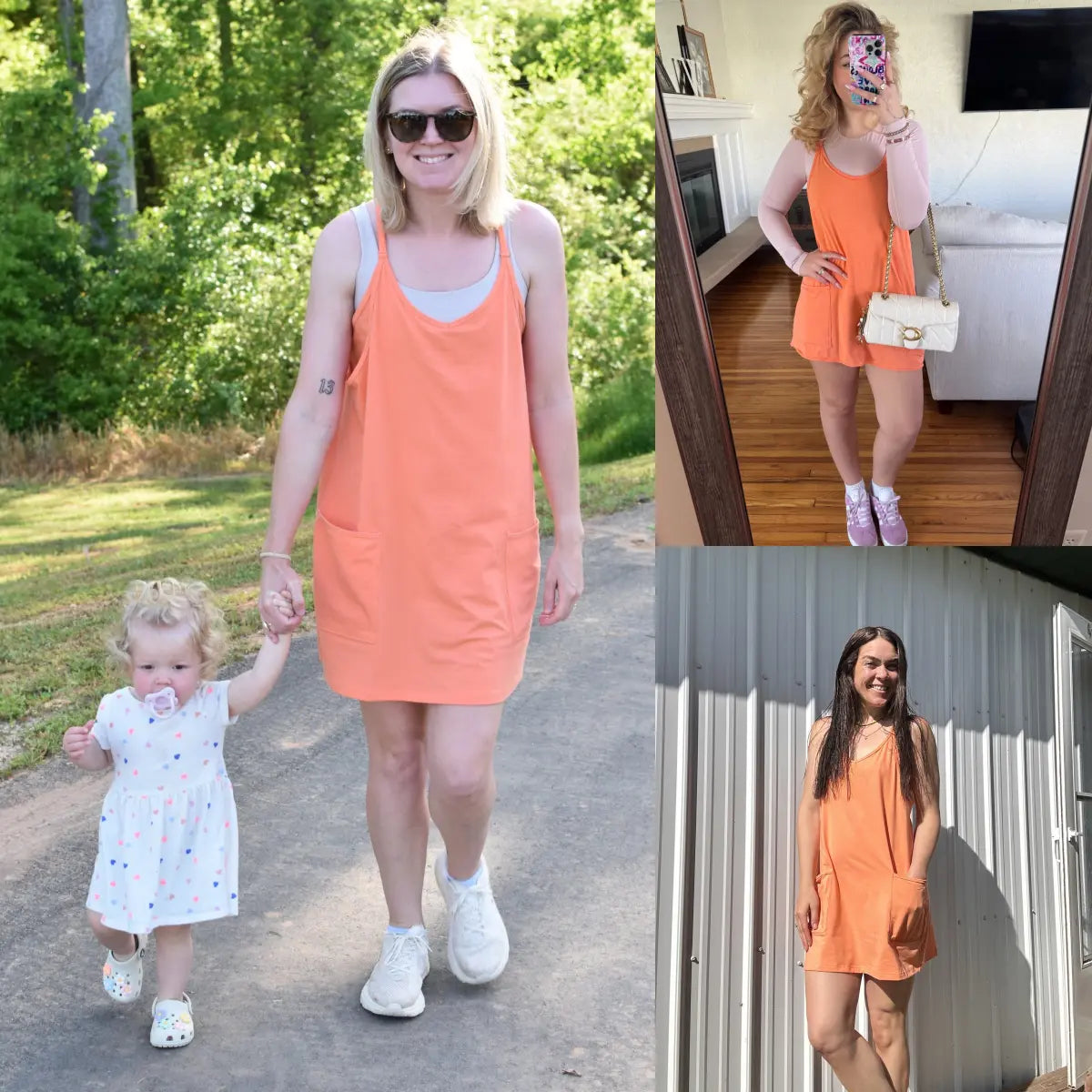 Athletic Mini Dress with Built-In Shorts & Pockets