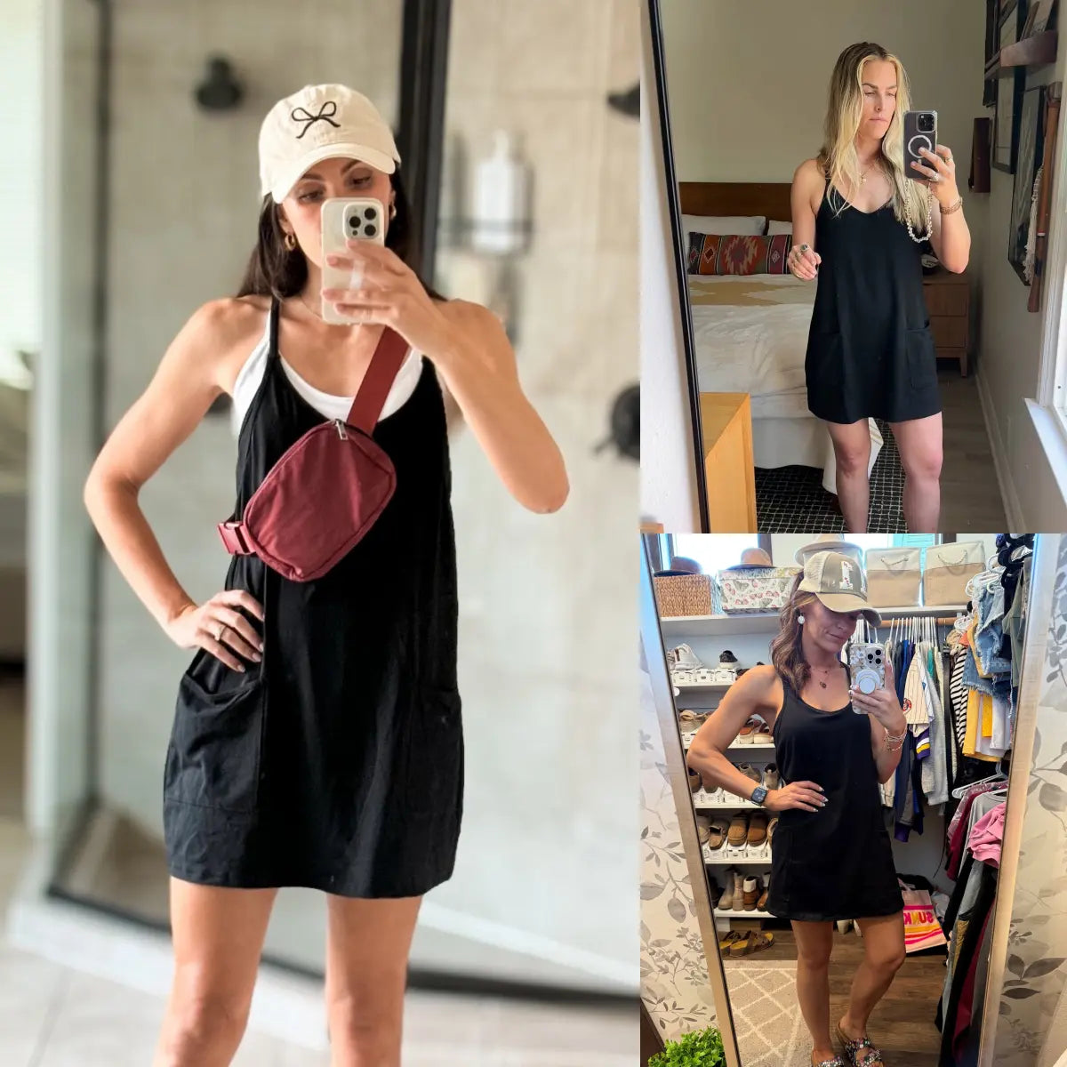 Athletic Mini Dress with Built-In Shorts & Pockets